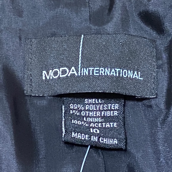 NWOT Moda International Pinstripe Jacket Size 10 - Picture 5 of 5